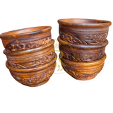 Handcrafted Wooden Bowl Set – 1 Large & 6 Small Bowls for Dining & Kitchen
