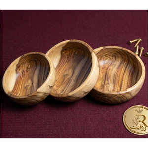Set of 3 Single Wooden Bowls Without Polish – 5, 6 & 7 Inch