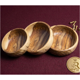 Set of 3 Single Wooden Bowls Without Polish – 5, 6 & 7 Inch