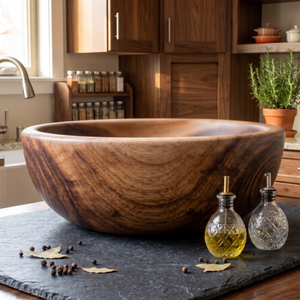 8 Inch Single Wooden Bowl Without Polish