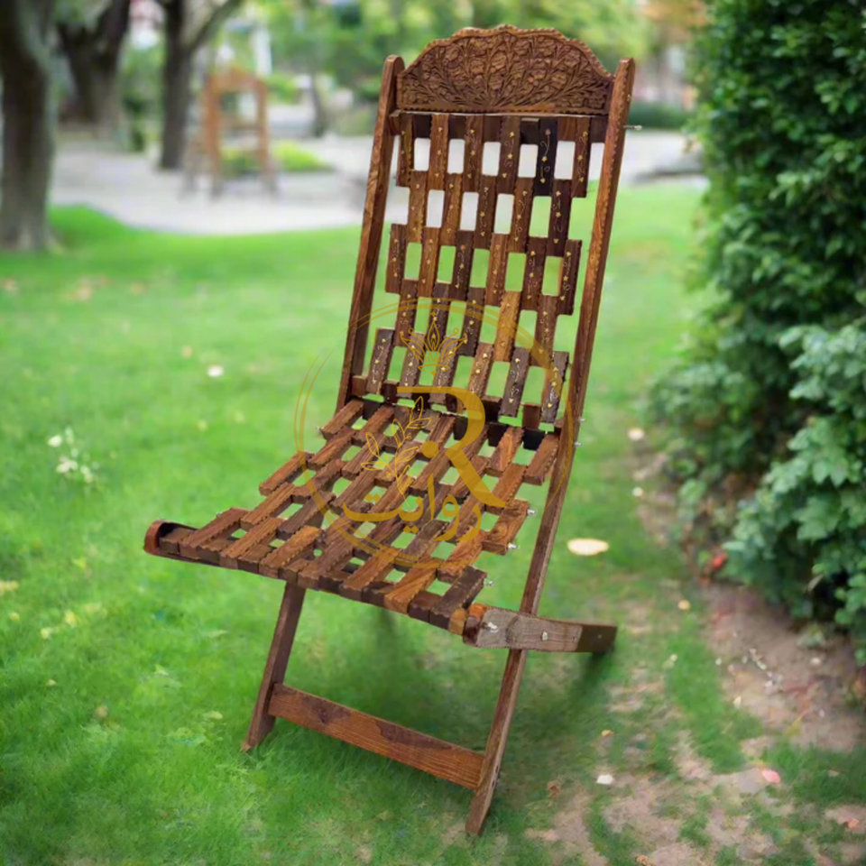Handcrafted Wooden Foldable Chair – Durable, Portable & Traditional Seating