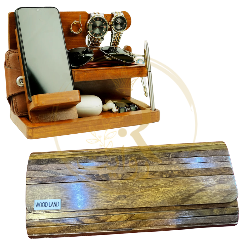 Home Décor Deal – Handcrafted Wooden Clutch & Wooden Desk Organizer