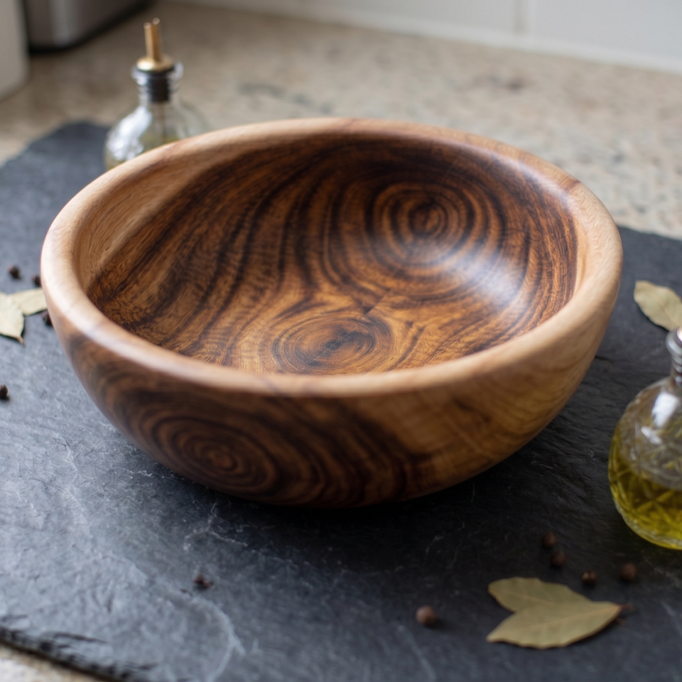 7 Inch Single Wooden Bowl Without Polish