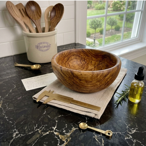 5 Inch Single Wooden Bowl With Polish