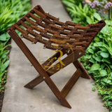 Handcrafted Wooden Foldable Stool – Portable, Durable & Traditional Seating