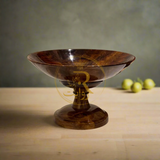 Handcrafted Wooden Fruit Bowl – 12 Inch Rosewood Dining & Kitchen Decor