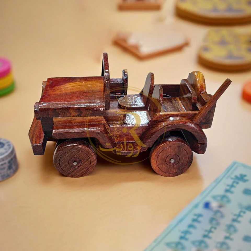 Personalized Wooden Toy Jeep – Custom Baby Boy Gift & Keepsake Birthday Present