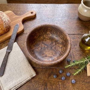 7 Inch Single Wooden Bowl With Polish