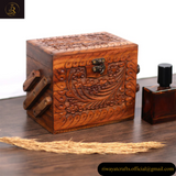 3-Step Kashmiri Carving Wooden Jewelry Box