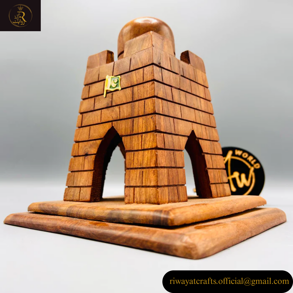 Handcrafted Mazar-e-Quaid Wooden Decoration Piece