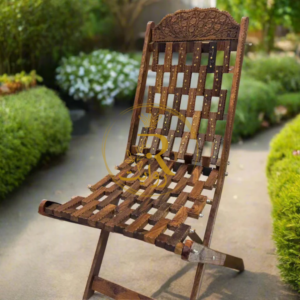 Handcrafted Wooden Foldable Chair – Durable, Portable & Traditional Seating