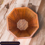 Handwoven Basket Side Table for Home Décor