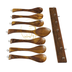 Premium Handcrafted Wooden Serving Spoon Set – Elegant Sheesham Wood Spoons for Dining & Kitchen Décor