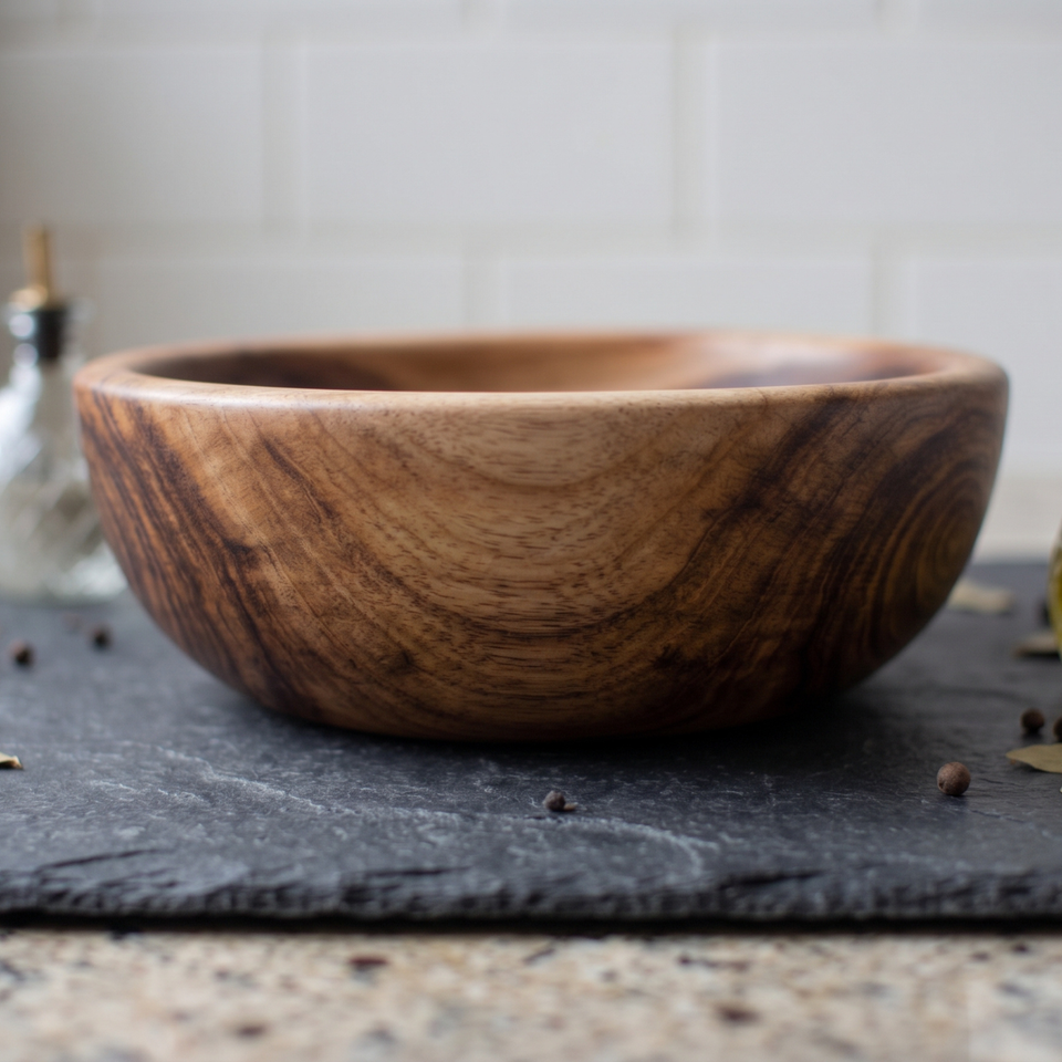 7 Inch Single Wooden Bowl Without Polish