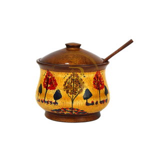 Chenille Wooden Sugar Pot – Handcrafted Kitchen & Table Decor