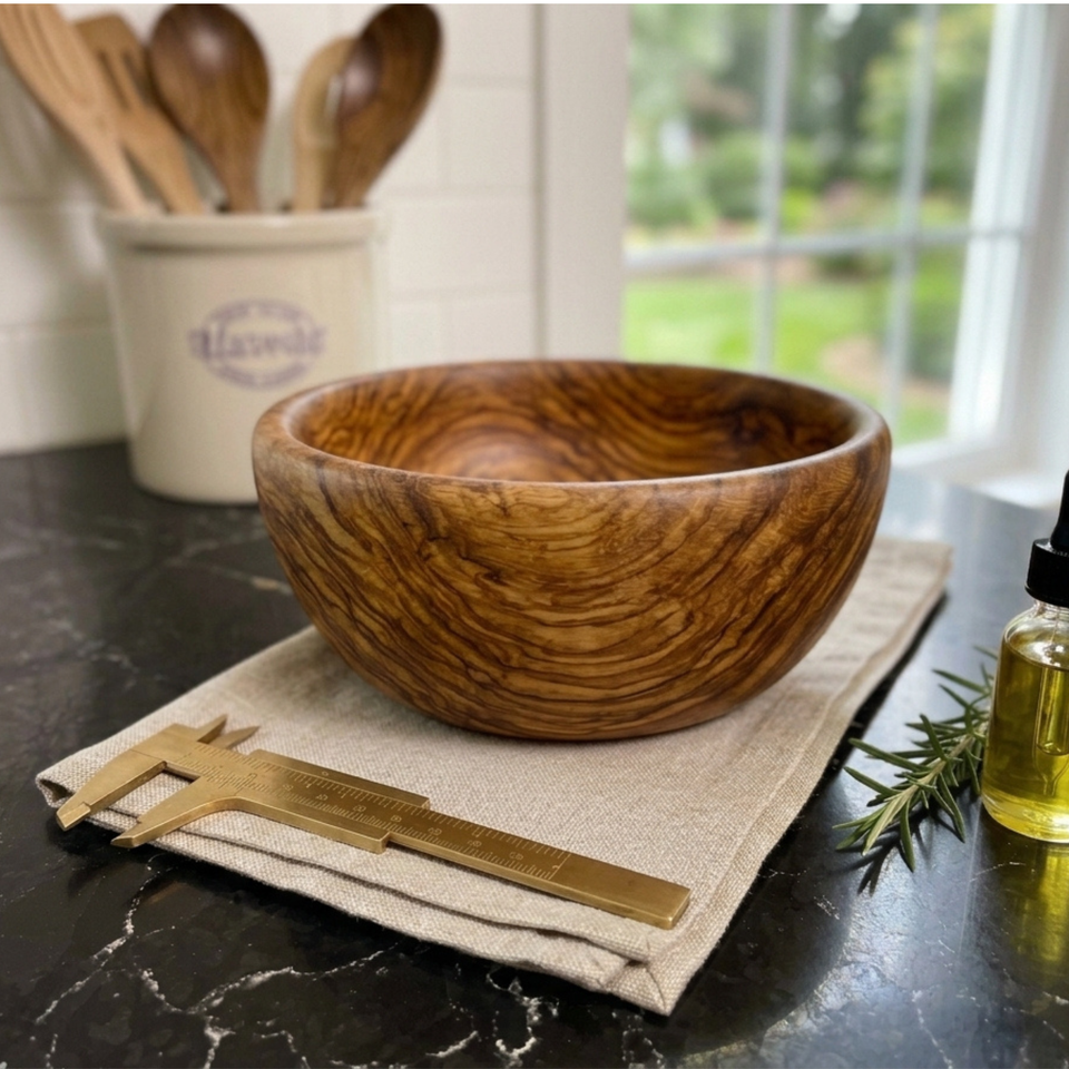 5 Inch Single Wooden Bowl With Polish
