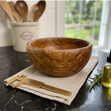 5 Inch Single Wooden Bowl With Polish
