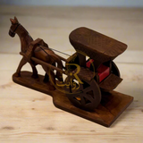 Handcrafted Wooden Horse with Cart – Traditional Home Decor & Gift Item