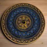 Naqashi Art Hand-Painted Round Wooden Coffee Table – 16" & 18"