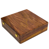 Handcrafted 15-Section Wooden Watch Box – Red Velvet Lining with Wooden Top Lid