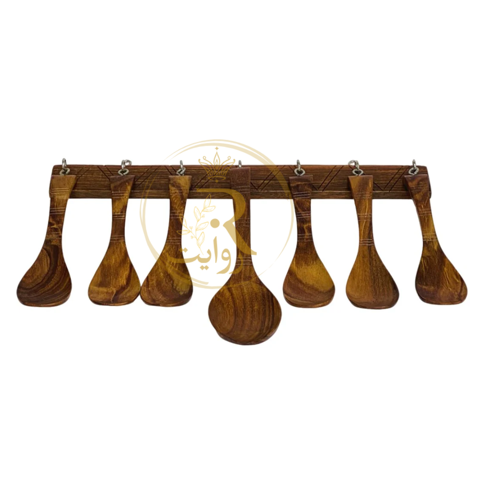 Premium Handcrafted Wooden Serving Spoon Set – Elegant Sheesham Wood Spoons for Dining & Kitchen Décor