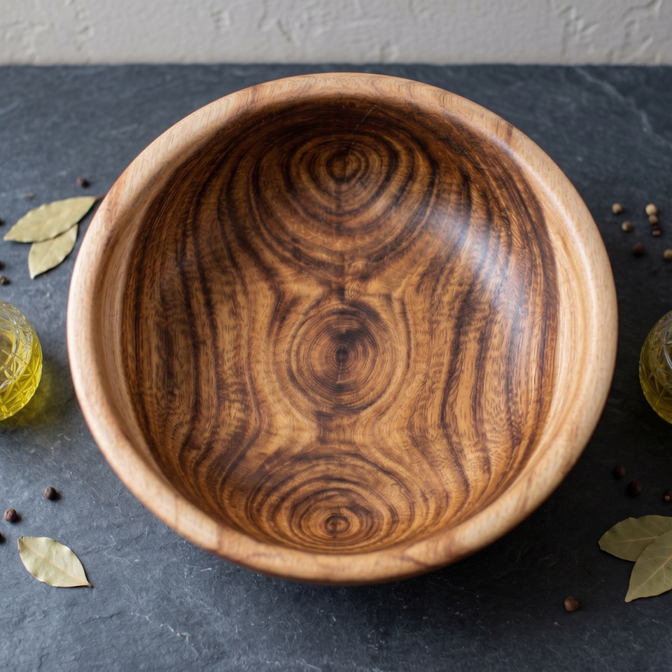 7 Inch Single Wooden Bowl Without Polish