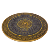 Handcrafted Black Naqshi Table & Umre-Khayam Set – 24-Inch 3-Leg Wooden Home Décor Table