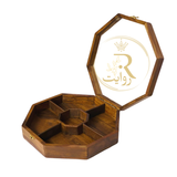 Handcrafted Wooden Dry Fruit Box with Glass Lid – Elegant Sheesham Wood Storage & Serving Box