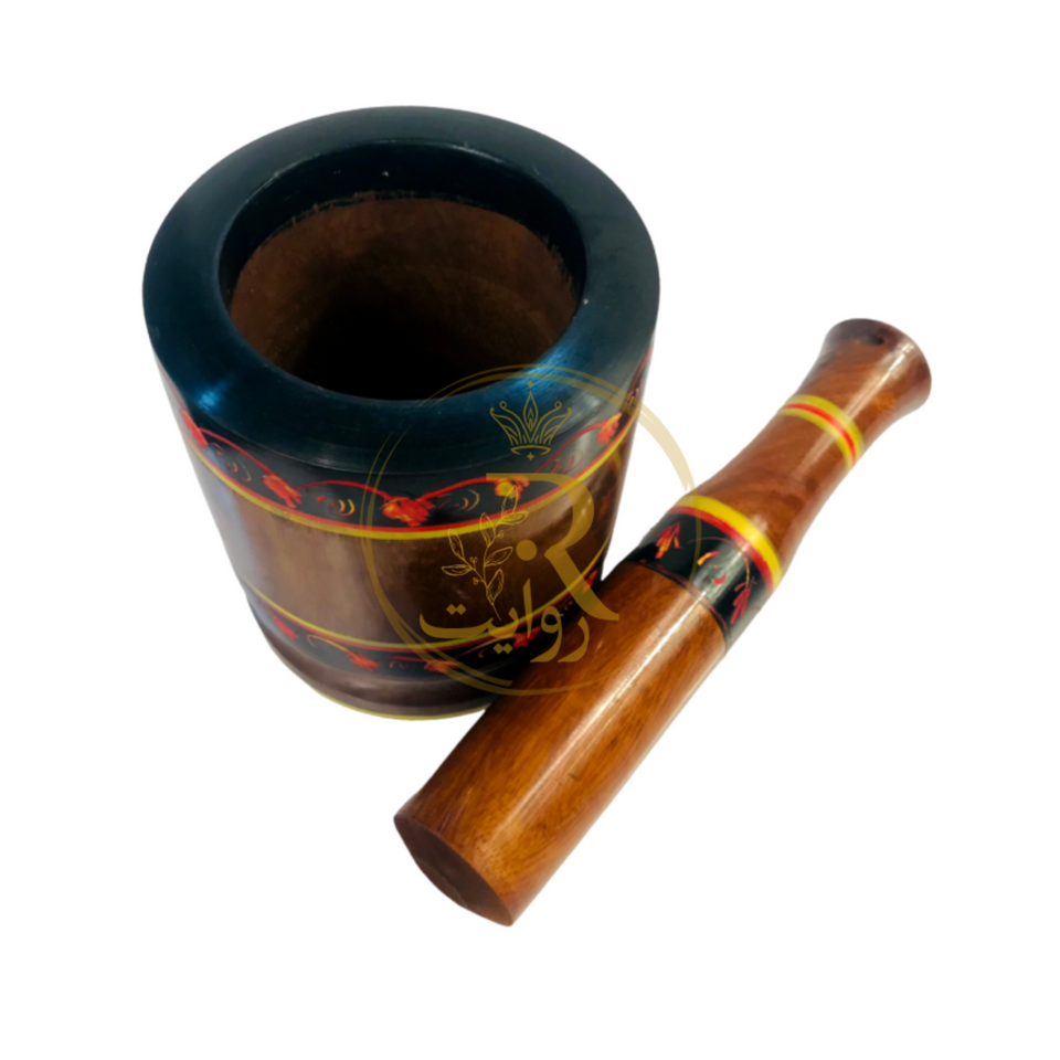 Wooden Handmade Mortar & Pestle (Chatu Danda) – Traditional Kitchen Tool