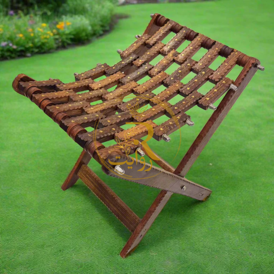 Handcrafted Wooden Foldable Stool – Portable, Durable & Traditional Seating