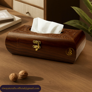 Handcrafted Wooden Tissue Box