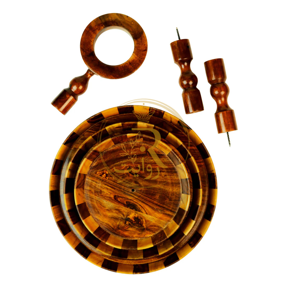 Handcrafted Sheesham Wood 3-Tiered Fruit & Cupcake Stand – Elegant Wooden Serving Stand for Kitchen & Events