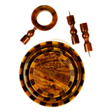 Handcrafted Sheesham Wood 3-Tiered Fruit & Cupcake Stand – Elegant Wooden Serving Stand for Kitchen & Events