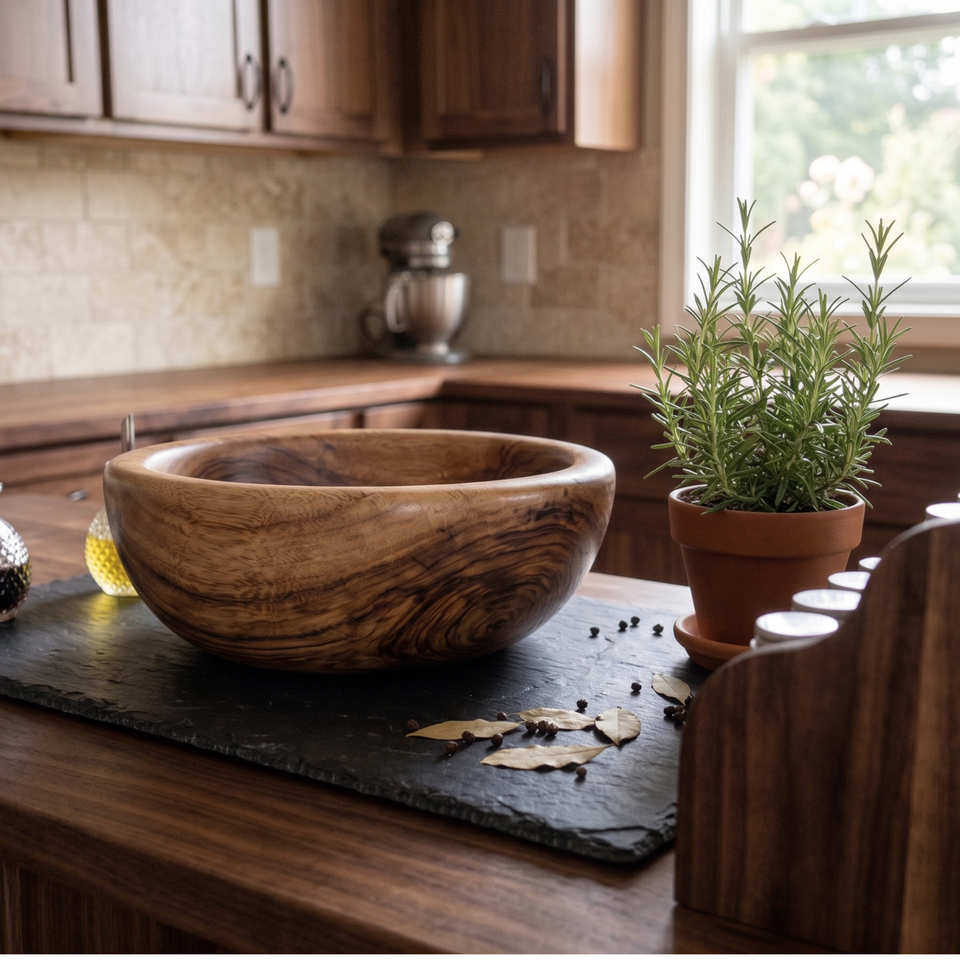 8 Inch Single Wooden Bowl Without Polish