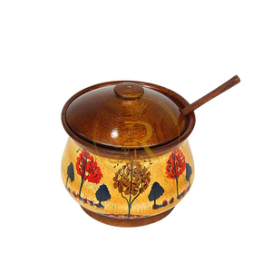Chenille Wooden Sugar Pot – Handcrafted Kitchen & Table Decor