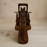 Handcrafted Wooden Horse with Cart – Traditional Home Decor & Gift Item