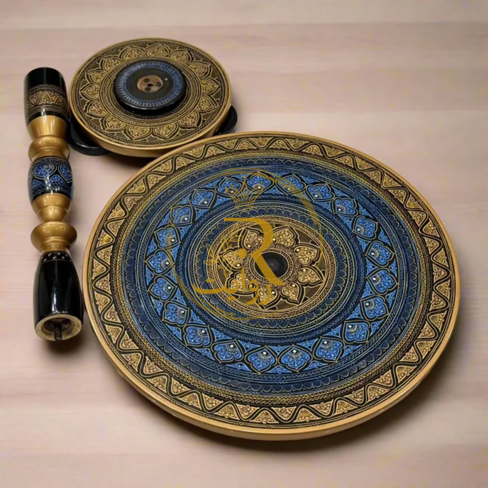 Naqashi Art Hand-Painted Round Wooden Coffee Table – 16" & 18"