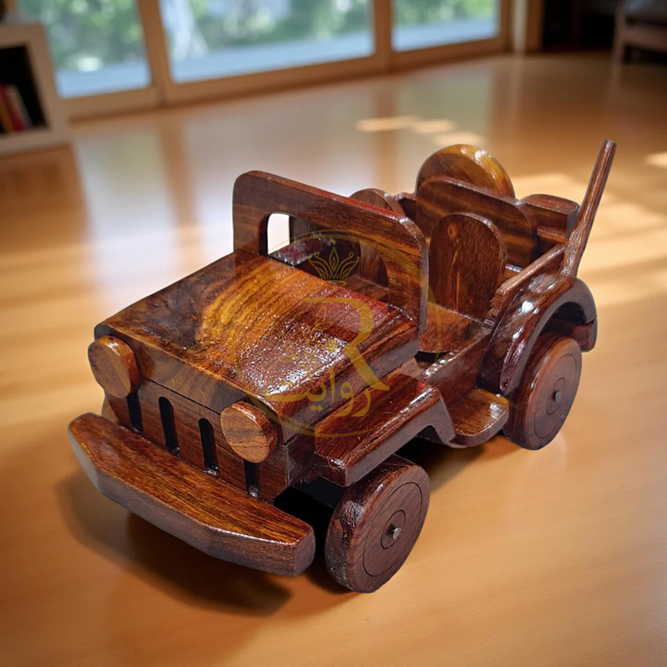 Personalized Wooden Toy Jeep – Custom Baby Boy Gift & Keepsake Birthday Present