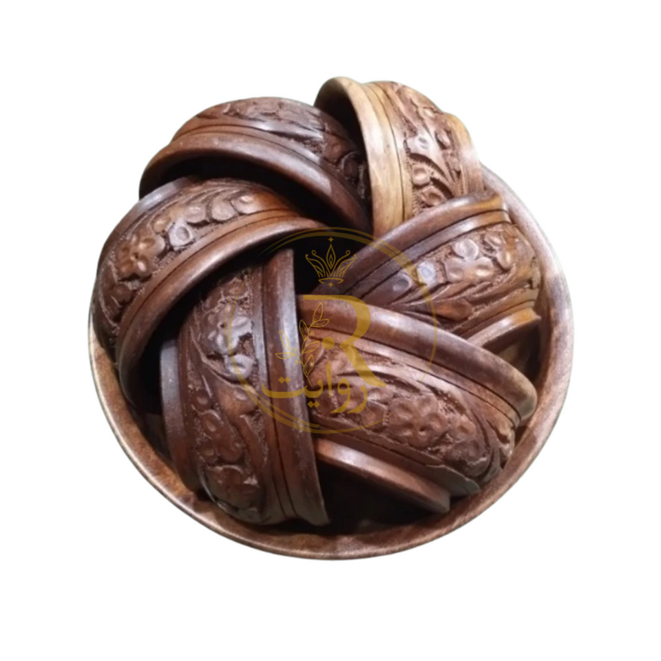 Handcrafted Wooden Bowl Set – 1 Large & 6 Small Bowls for Dining & Kitchen