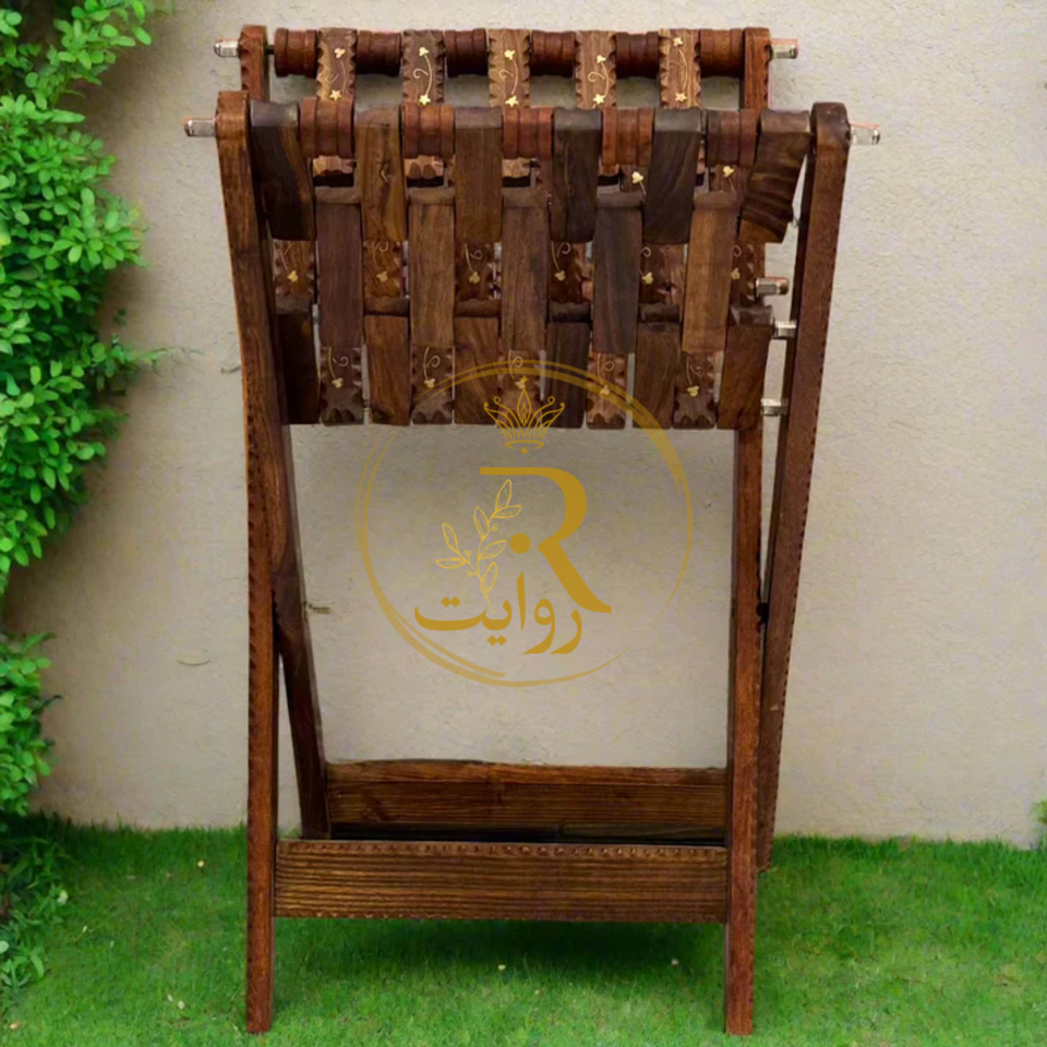 Handcrafted Wooden Foldable Stool – Portable, Durable & Traditional Seating
