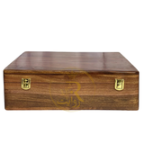 Handcrafted 15-Section Wooden Watch Box – Red Velvet Lining with Wooden Top Lid