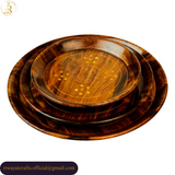 Handcrafted Sheesham Wood Plate Set of 3
