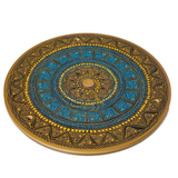 Handcrafted Black Naqshi Table – 24-Inch 3-Leg Wooden Accent Table for Home Décor