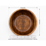 7 Inch Single Wooden Bowl Without Polish