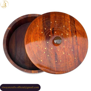 Deal 6 – Premium Wooden Hotpot (Without Steel Bowl) with Chakla Balan, Spoon Stand & 8-Piece Wooden Spoon Set