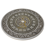 Handcrafted Black Naqshi Table – 24-Inch 3-Leg Wooden Accent Table for Home Décor