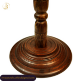 Hand-Carved Sheesham Wood Round Coffee Table