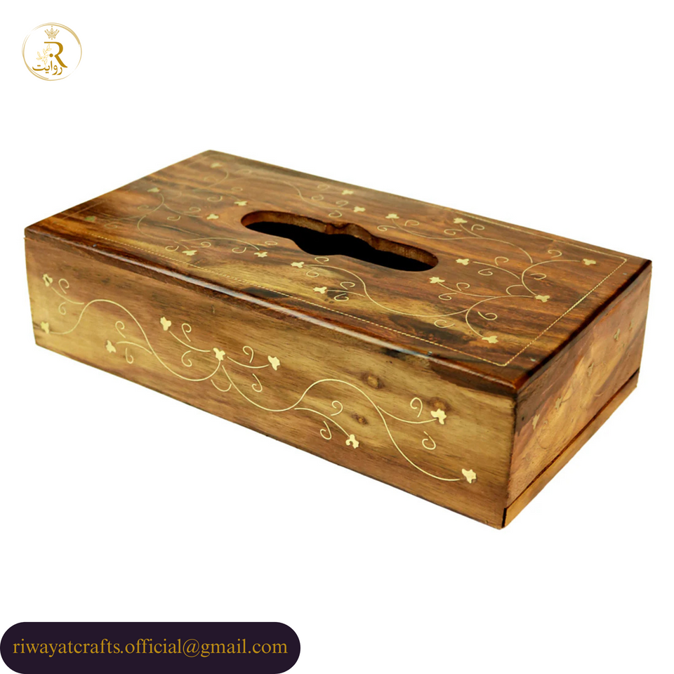 Handcrafted Wooden Tissue Box