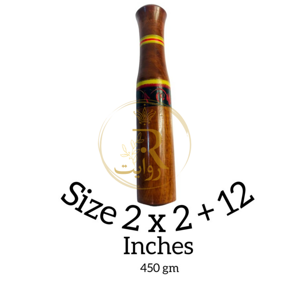 Wooden Handmade Mortar & Pestle (Chatu Danda) – Traditional Kitchen Tool