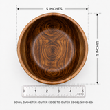 5 Inch Single Wooden Bowl Without Polish